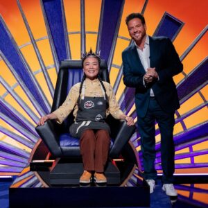 Shirley Chung Instagram - And the crown 👑 goes to …. 😆✌️ I won! I became the first Queen of the House of Knives @foodnetwork 🔥🔪This is the beginning of a series of battles that I fought hard and won 💪 This is my favorite competition so far, not only I got to compete with a group of amazing formidable chefs, but also got to cook my own style of food without restrictions. And…. For those of you know me, you know I LOVE this type of a little over top,fun, silly setting! ❤️ We shot this in the summer of 2023, riding on my winning fighting spirit, I beat the Triple Threat Titans, and most recently I beat stage 4 tongue cancer. I Have Arrived 🔥🔥🔥 #chefshirleychung #dumplingmafiaqueen #houseofknives #foodnetwork #cancerwarrior