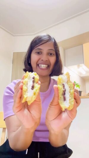 Shwetha Aradhya Instagram - I Tried Doraemon’s Favorite Sweet🥮😍
.
.
.
.
#doraemon #doraemonlovers #dorayaki #doracake #kannadatiinjapan #japanesefood #animelover