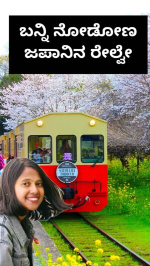 Shwetha Aradhya Instagram - Japan’s Most Beautiful Train Ride🚂🌸🌸 Kominato Railway
.
.
.

A dreamy ride through Japan’s countryside! Kominato Railway – where time slows down, sakura trees wave hello, and every frame feels like a painting. 

🎟️ Ticket Options & Booking

1. Kominato Railway 1-Day Ticket
	•	Price: ¥2,000 (Adults), ¥1,000 (Children)
	•	Validity: Unlimited rides on all Kominato Railway lines for one day
	•	Booking: Purchase via the Jorudan Mobile Tickets app. Simply show your smartphone screen when boarding

🚆 Access from Tokyo
	•	Starting Point: Goi Station (accessible via JR Sōbu Line from Tokyo)
	•	Route: From Goi, the Kominato Railway meanders through scenic landscapes to Yoro Gorge Station, passing through stations like Itabu, known for its picturesque settings. 

🌸 Best Time to Visit

The cherry blossoms and canola flowers along the Kominato Railway typically bloom from late March to mid-April. For 2025, the peak viewing period is expected around early April.
 
#kannadareels #kannadatiinjapan #kominato #japantravel #countryside #lovetrain #bengaluru