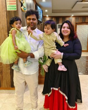 Shwetha Bandekar Instagram - My everything ❤️❤️❤️ 
Ghibli trend 📈 
#shwethabandekar #twinmom #ghibli #trending #viral #instalove #kstwins #mylove #kridhankrishna #sarvashri #infant #instagood #familylove #malmaruga #mallovesswapna #happyus