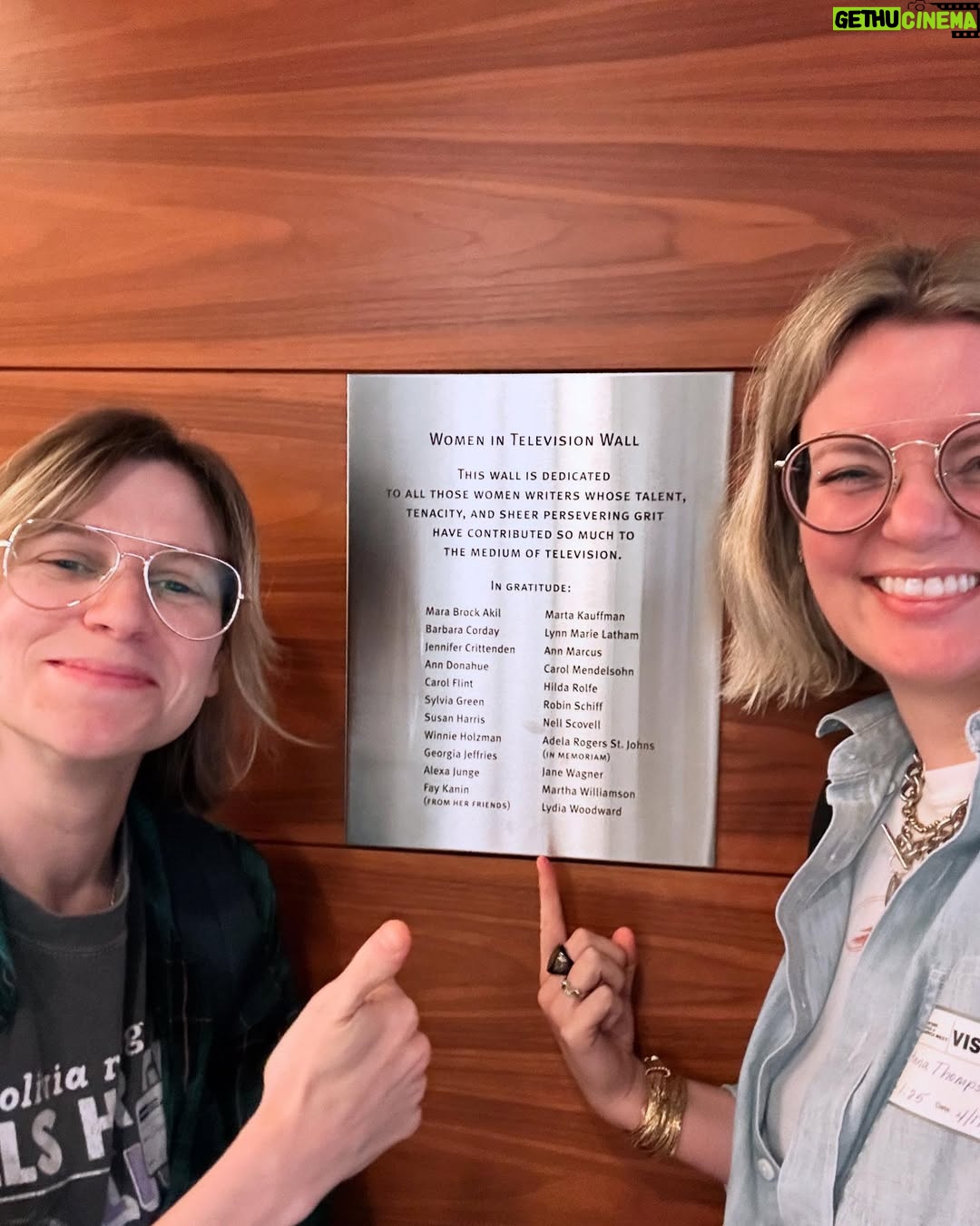 Siobhan Thompson - 14.6K Likes - Went to the WGA library and celebrated this plaque for the only women who have ever written for television #brave #womeninstem #theTinSTEMstsndsforTV
