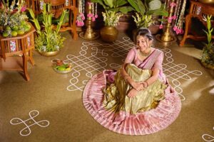 Sitara Ghattamaneni Instagram - Wishing you all a very Happy Ugadi! ✨ 

Outfit: @gowrisignatures 
MAU: @theartbeatsalon 
Photographer: @venurasuri @eclatweddingsindia 
Decor & Set Styling: @occasionsbysudhadatla 
Stylist: @nithishasriram