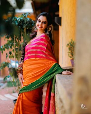 Sukrutha Nag Instagram - ❤️Saree love: a timeless classic❤️
.
.
Pc:- @pavanphotography__ 🥰
.
.
Wadrobe/styling/accessories:- @laxmikrishnaofficial ❤️