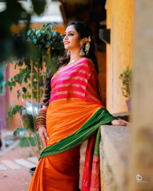 Sukrutha Nag Instagram - ❤️Saree love: a timeless classic❤️
.
.
Pc:- @pavanphotography__ 🥰
.
.
Wadrobe/styling/accessories:- @laxmikrishnaofficial ❤️