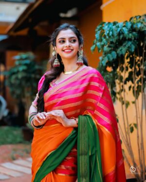 Sukrutha Nag Instagram - ❤️Saree love: a timeless classic❤️
.
.
Pc:- @pavanphotography__ 🥰
.
.
Wadrobe/styling/accessories:- @laxmikrishnaofficial ❤️