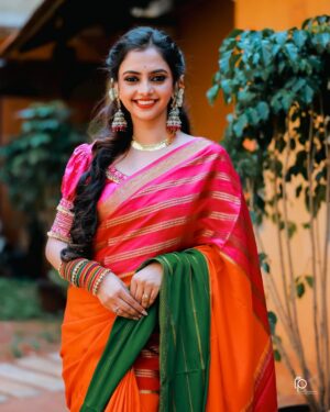 Sukrutha Nag Instagram - ❤️Saree love: a timeless classic❤️
.
.
Pc:- @pavanphotography__ 🥰
.
.
Wadrobe/styling/accessories:- @laxmikrishnaofficial ❤️