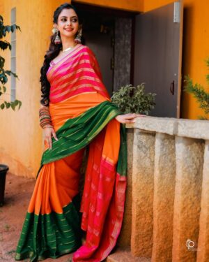 Sukrutha Nag Instagram - ❤️Draped in grace, a timeless tradition❤️
.
.
Pc:- @pavanphotography__ 🥰
.
.
Wadrobe/styling/accessories:- @laxmikrishnaofficial ❤️