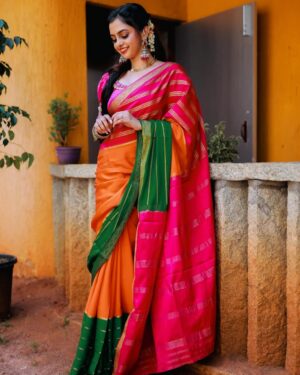 Sukrutha Nag Instagram - ❤️Draped in grace, a timeless tradition❤️
.
.
Pc:- @pavanphotography__ 🥰
.
.
Wadrobe/styling/accessories:- @laxmikrishnaofficial ❤️