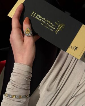 Sumaya Rida Instagram - What a beautiful night celebrating cinema at the Saudi Film Festival! @saudifilmfestival 
So grateful for the energy, the reunions, and all the amazing moments I shared with with my family ✨💛

A special thank you to the wonderful team who contributed to my appearance 
Jewelry @nadine_jewellery 
Dress @halaalgharbawiofficial 
MUAH @raniabeautycenter 
Styling & more by @eliq.anti 
Photography: @abdullhcam & @bh_photograf 

Excited for the days to come ✨
..
..
..

#SaudiFilmFestival #SumayaRida #CinemaCelebration #سميه_رضا