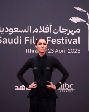 Sumaya Rida Instagram - Wrapping #SaudiFilmFestival with a beautiful and unforgettable evening..
want to thank everyone who contributed to my look, and to every special moment I shared with you all 🤍
until we meet again, Inshallah ✨
Jewelry by @nadine_jewellery 
Dress by @m.y.atelier 
MUAH by @raniabeautycenter 
Styling by @eliq.anti 
Photography by @dirwazasa & @fz.gh7 
..
..
@saudifilmfestival @ithra @film_moc @mocsaudi