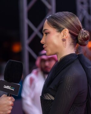 Sumaya Rida Instagram - Wrapping #SaudiFilmFestival with a beautiful and unforgettable evening..
want to thank everyone who contributed to my look, and to every special moment I shared with you all 🤍
until we meet again, Inshallah ✨
Jewelry by @nadine_jewellery 
Dress by @m.y.atelier 
MUAH by @raniabeautycenter 
Styling by @eliq.anti 
Photography by @dirwazasa & @fz.gh7 
..
..
@saudifilmfestival @ithra @film_moc @mocsaudi