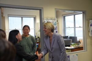 Tanya Plibersek Instagram - Right across Australia, people are doing important, complex and courageous work to help people in need. Today, I saw three services in action - @womens.girls.emergency.centre helping women and children escape violence and get the care they need, @bankstownwomenshealthcentre helping women and their families go from strength to strength and @vinniesaus who provide wrap-around services and help people move from crisis to stability.