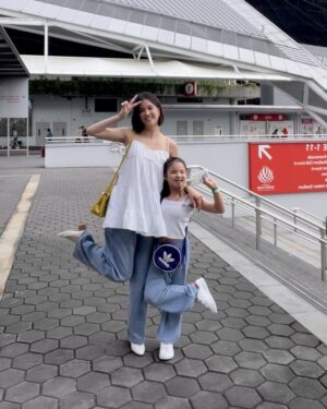 Tay Ying Instagram - Sundays with the god-daughter 🥰 Today’s date was extra special because it was just us girls without godpa @_wusihan_ 😜

1. Unintentionally matched 🙈

2&3. We went to support @trdoco : Echoes of the Forest and it was so nice seeing familiar faces pouring their hearts and souls out there for a greater purpose 💚 Thank you for inspiring and for the beautiful performance 😍 Can’t wait to plant my new souvenir ☺️

4. She calls the fan her secret weapon 😂

5. Ice skating for the first time and she did so good!