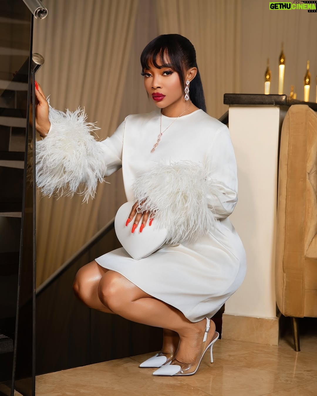 Toke Makinwa - 76K Likes - Nothig says Christmas quite like a silk white dress 🤍.
All white party with the Elumelu’s is always a vibe. Cc @tonyoelumelu #Toeallwhiteparty…
Had a wardrobe malfunction and then I saw this @lapointe dress hanging pretty in my wardrobe, it was silk too 😍😍😍😍 love happened and @maisonalaia says YES.
💎 - @akano_diamonds
Loved the entire look.
#TMBabygirlforLife