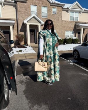 Uche Nancy Instagram - HAPPY  SECOND SUNDAY OF THE YEAR FROM ME TO YOU MY LOVELY FAMILY. TODAY SERVICE HERE IN TENNESSEE WITH MY BESTIE  @ugobekee  AT JESUS POWER TN IT WAS A GREAT SERVICE. MY BEAUTIFUL GOWN FROM @anitarogerz_