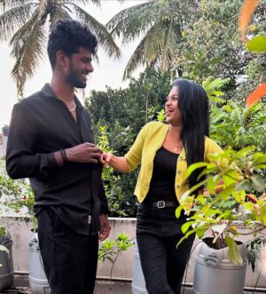brunda Prabhakar Instagram - Happy birthday gggg…!!!!
All good wishes n luck 🫶
Hopefully this year 🤞🤞
 we end up going to the place where we want to 😎😎
Believe in urself trust me ur wowww😂😂🤍🤍
.
.
#gotyourback #dkd #zeekannada #dance