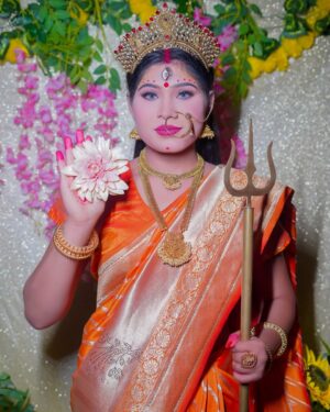 Aarti Sahu Instagram - नवरात्री माता रानी 9 स्वरूप 🙏🔱✨🪷 @itsaartisahu
💄 @rubysharmamakeovers13
🎨 @work_by_vortex
#jaimatadi #durga #navratri