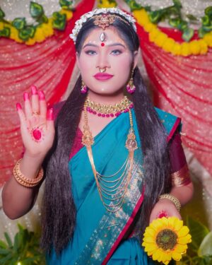 Aarti Sahu Instagram - नवरात्री माता रानी 9 स्वरूप 🙏🔱✨🪷 @itsaartisahu
💄 @rubysharmamakeovers13
🎨 @work_by_vortex
#jaimatadi #durga #navratri