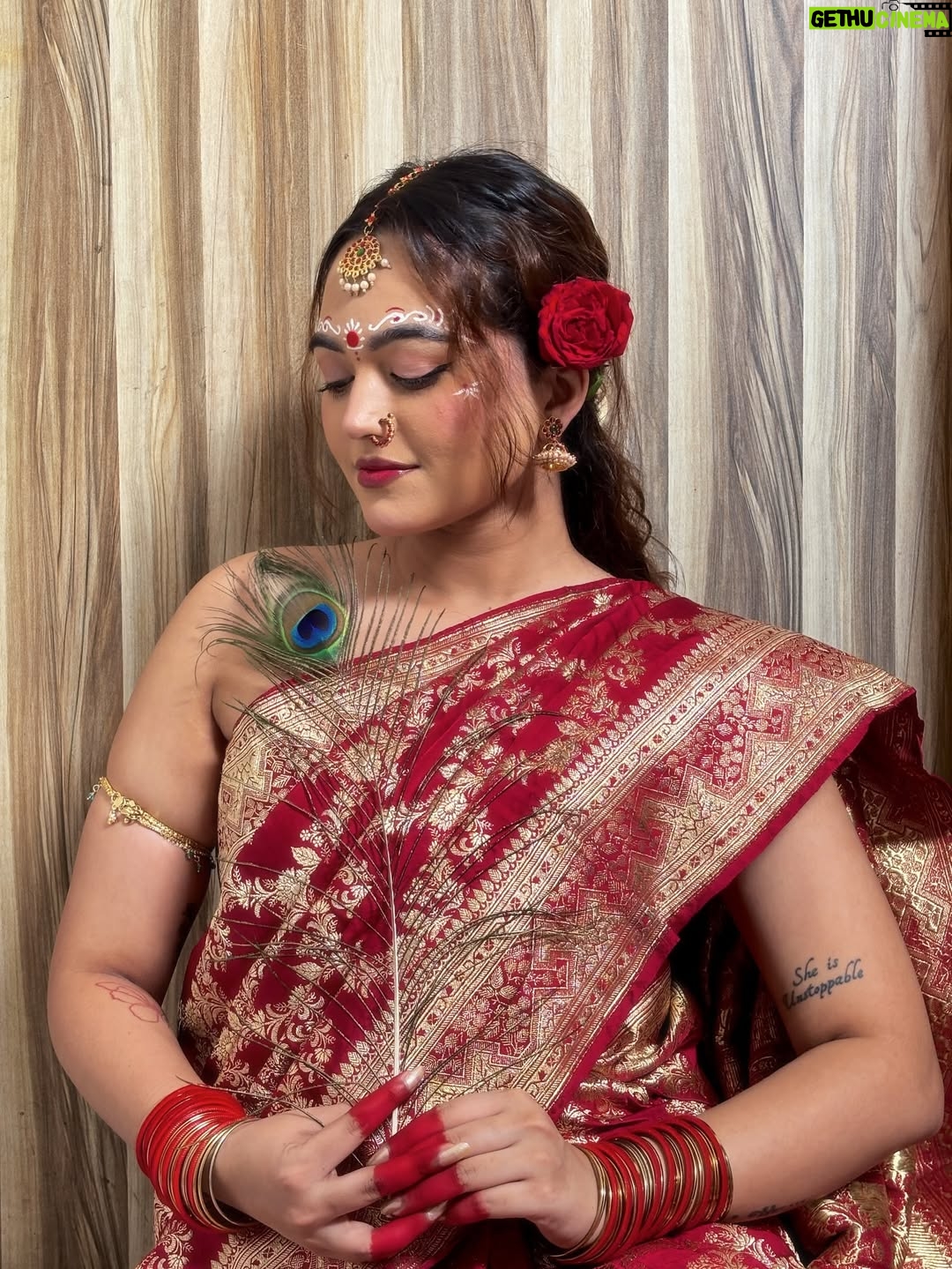 Aastha Sarkar - 3 Likes - In this moment, it’s not about perfection, it’s about surrender to the beauty of culture, devotion, and inner peace🕊️🪞🪈🦚