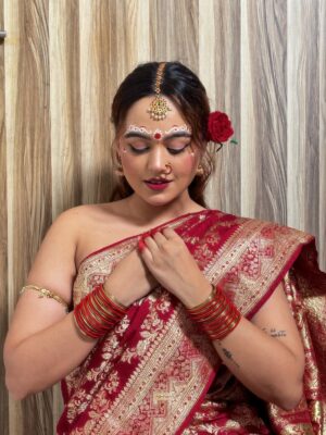 Aastha Sarkar Instagram - In this moment, it’s not about perfection, it’s about surrender to the beauty of culture, devotion, and inner peace🕊️🪞🪈🦚