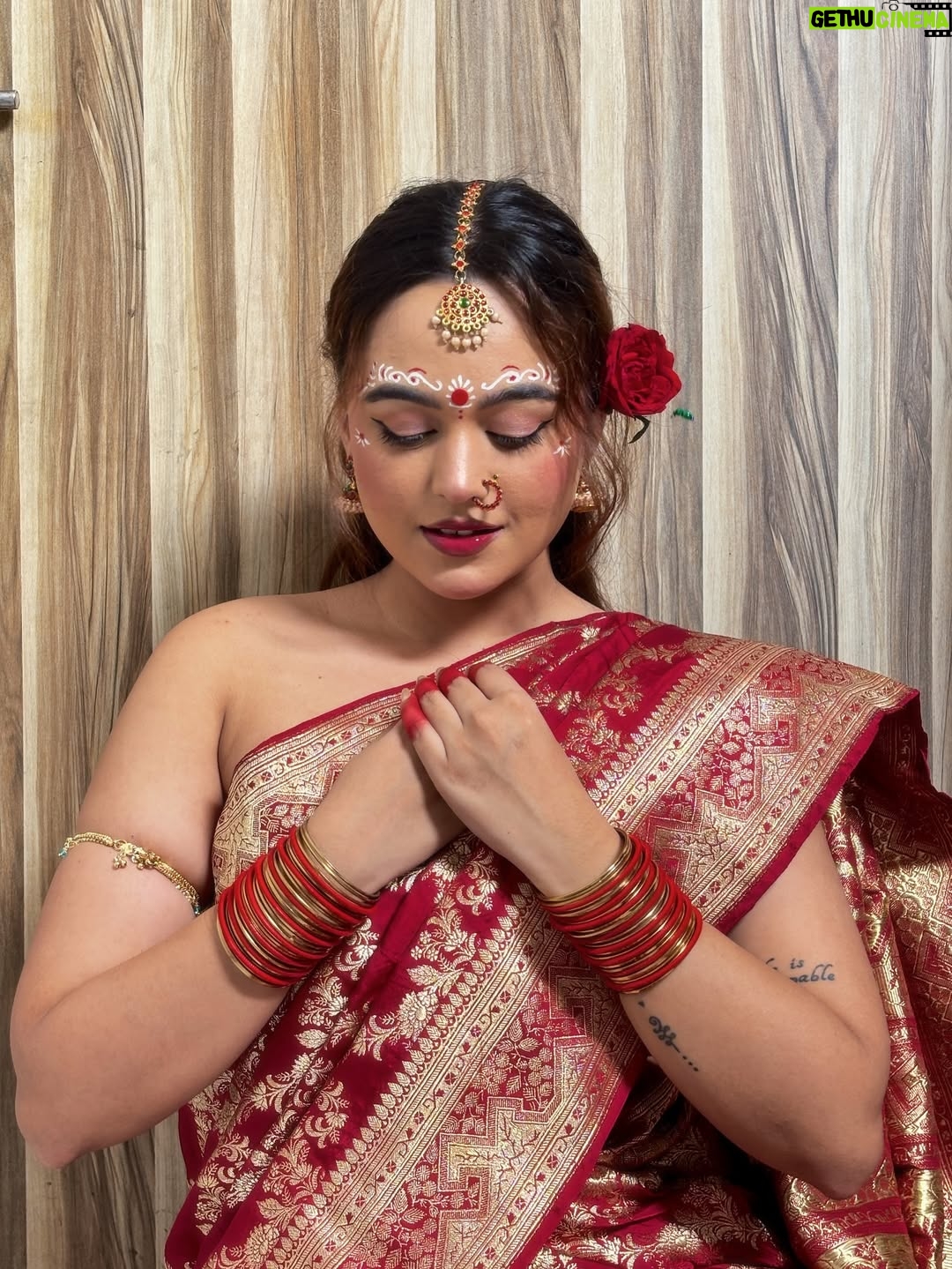 Aastha Sarkar - 3 Likes - In this moment, it’s not about perfection, it’s about surrender to the beauty of culture, devotion, and inner peace🕊️🪞🪈🦚