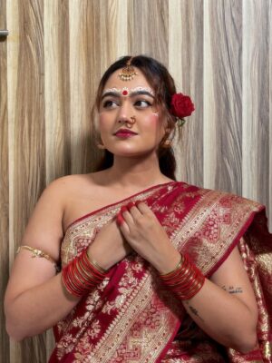 Aastha Sarkar Instagram - In this moment, it’s not about perfection, it’s about surrender to the beauty of culture, devotion, and inner peace🕊️🪞🪈🦚
