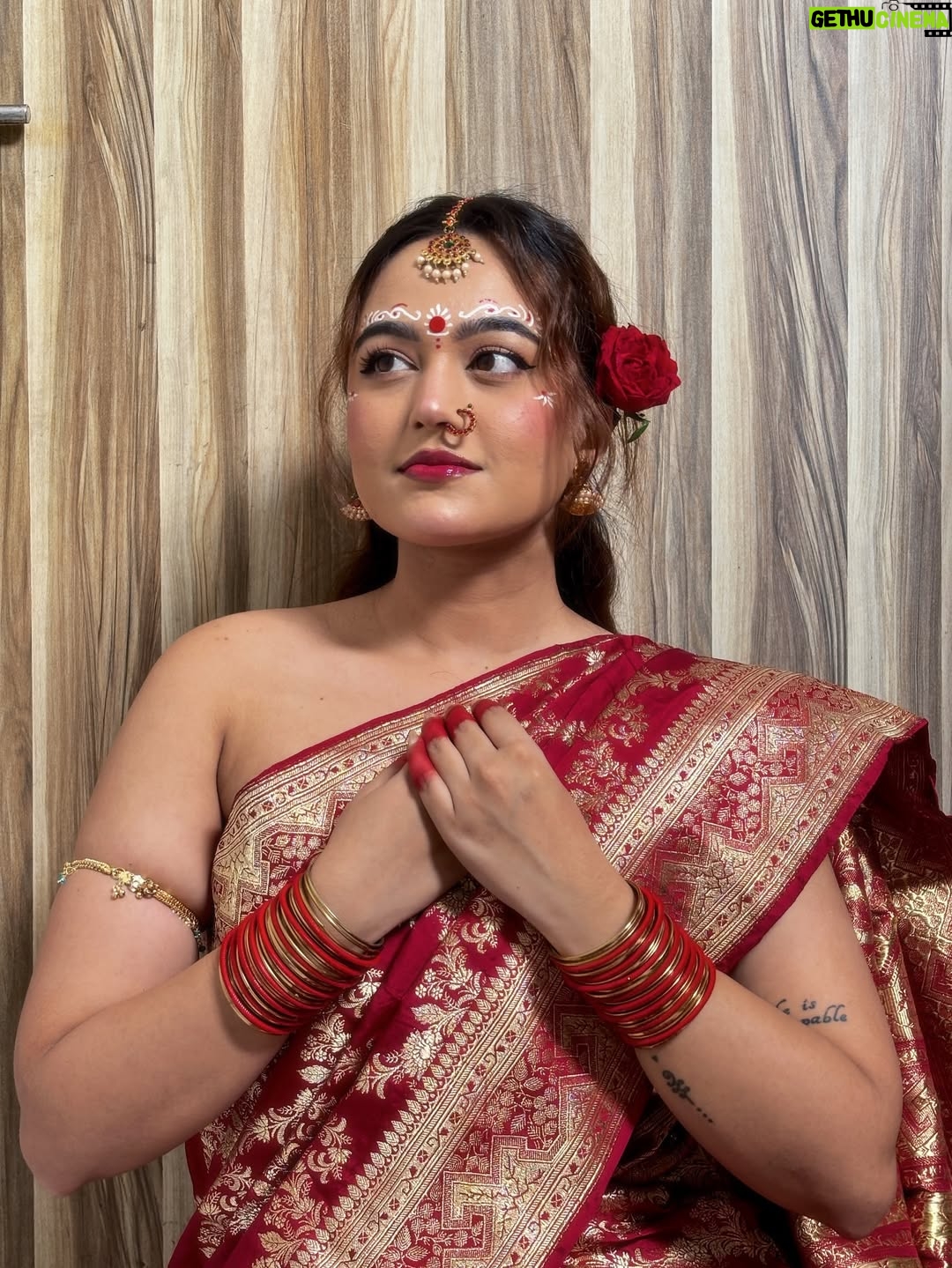 Aastha Sarkar - 3 Likes - In this moment, it’s not about perfection, it’s about surrender to the beauty of culture, devotion, and inner peace🕊️🪞🪈🦚