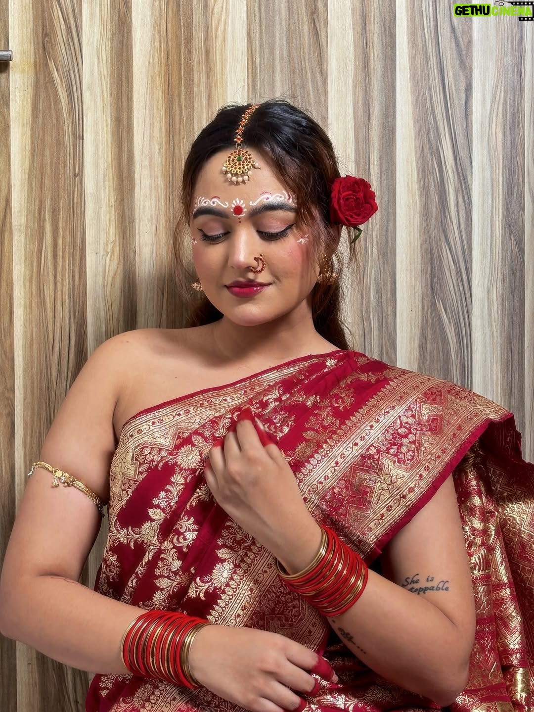 Aastha Sarkar - 3 Likes - In this moment, it’s not about perfection, it’s about surrender to the beauty of culture, devotion, and inner peace🕊️🪞🪈🦚