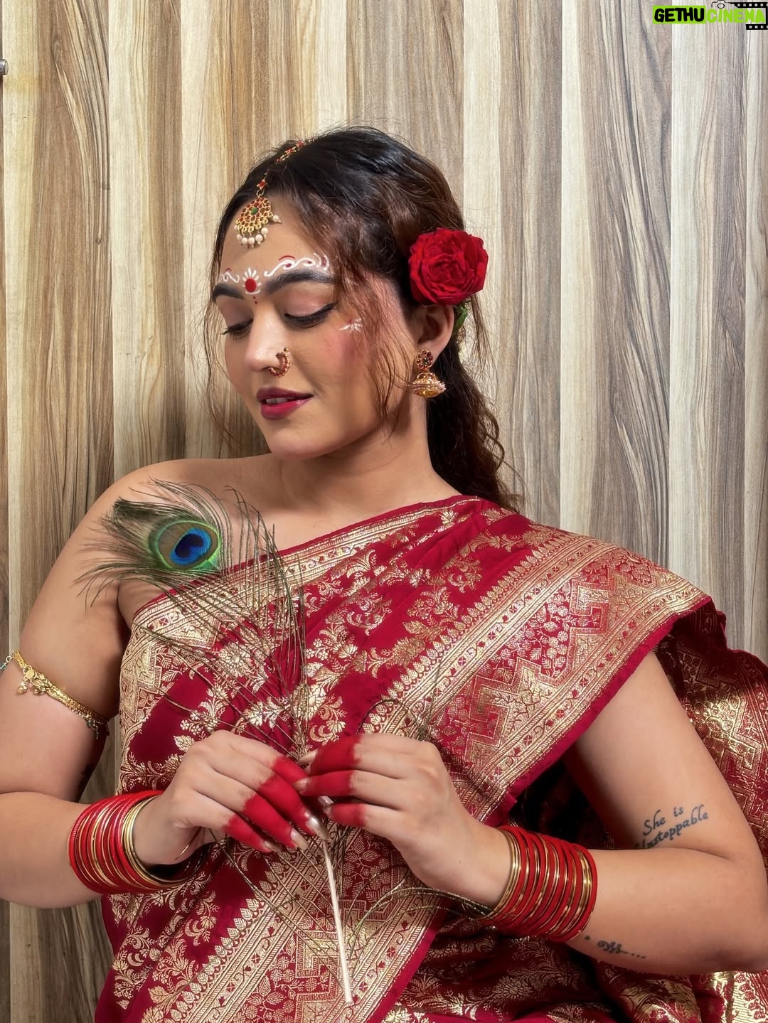 Aastha Sarkar - 3 Likes - In this moment, it’s not about perfection, it’s about surrender to the beauty of culture, devotion, and inner peace🕊️🪞🪈🦚