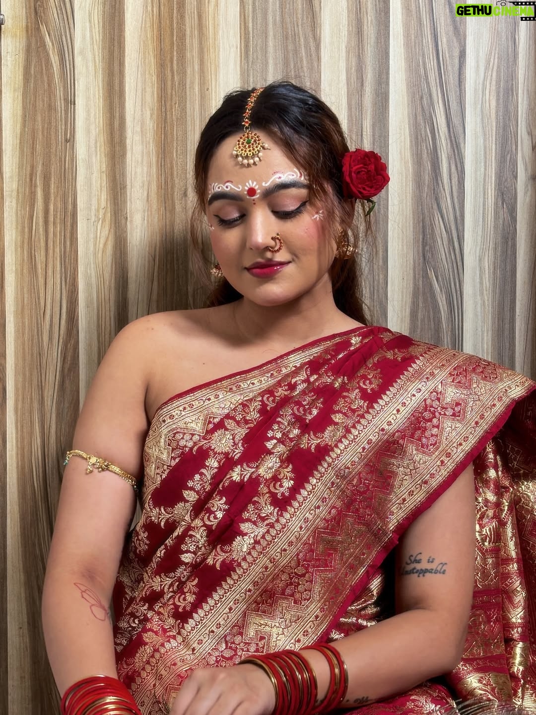 Aastha Sarkar - 3 Likes - In this moment, it’s not about perfection, it’s about surrender to the beauty of culture, devotion, and inner peace🕊️🪞🪈🦚
