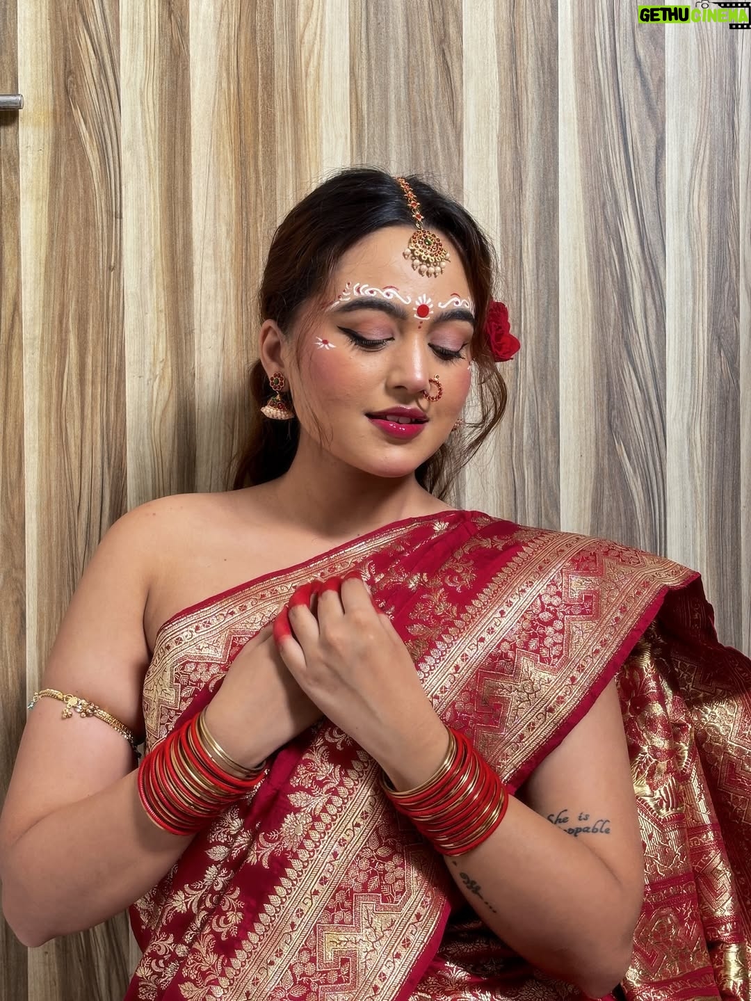Aastha Sarkar - 3 Likes - In this moment, it’s not about perfection, it’s about surrender to the beauty of culture, devotion, and inner peace🕊️🪞🪈🦚