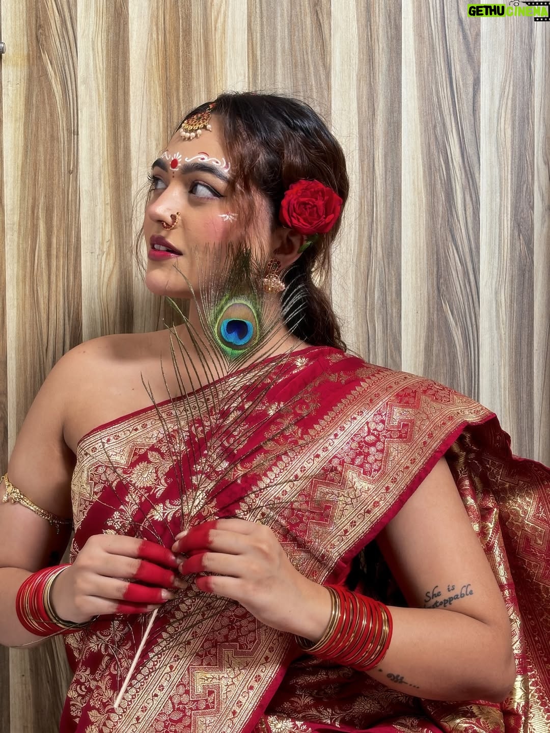 Aastha Sarkar - 3 Likes - In this moment, it’s not about perfection, it’s about surrender to the beauty of culture, devotion, and inner peace🕊️🪞🪈🦚
