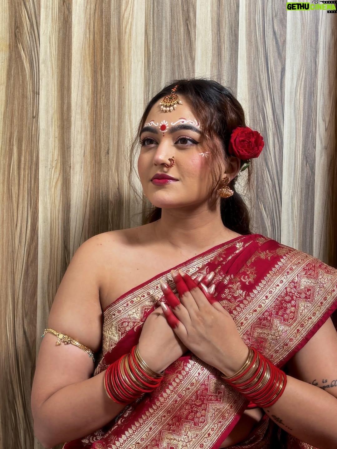 Aastha Sarkar - 3 Likes - In this moment, it’s not about perfection, it’s about surrender to the beauty of culture, devotion, and inner peace🕊️🪞🪈🦚