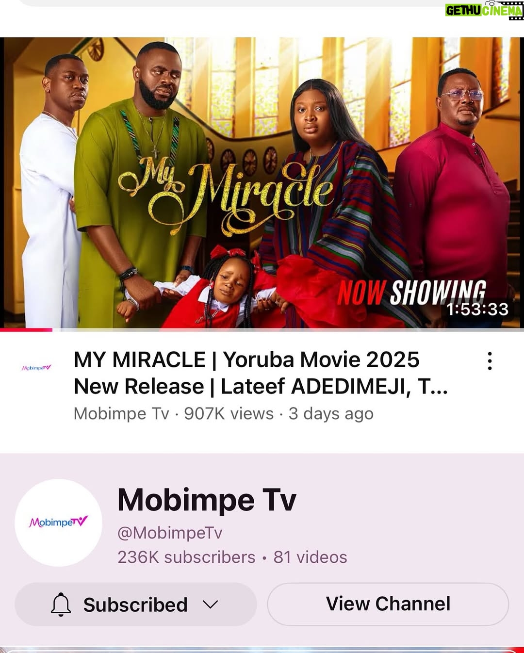 Adebimpe Oyebade - 8.4K Likes - My MoTube gangStars, this post is to thank you all, because I’m honestly overwhelmed by the love you’ve shown.
Your support on this particular project, MY MIRACLE, has been beyond anything I imagined. From the views to the testimonies, the heartfelt reviews, the beautiful comments, every single bit of it has touched me deeply. I poured my heart into this, and knowing it’s connecting with you like this is everything I hoped for and more.
Even with the delay in posting, you still showed up with unwavering support. I actually thought the timing was going to affect things but you proved me wrong. You showed up with your views, your likes, your shares, and the most touching stories. I see it all, and I feel it all.
My heart is so full. I’m more than grateful. I’m deeply moved.
From the bottom of my heart, thank you. 🙏🏼💜
Please keep watching MY MIRACLE on MOBIMPE TV, let’s do more!💃

By the way, a big announcement coming soon, can you take a guess?😃👇
