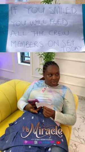 Adebimpe Oyebade Instagram - All work and no play? Not on the set of MY MIRACLE 😅
Yes, we work really hard,really really hard! Sometimes, we shoot till 2/3am and still up again by 7am. But amidst the stress, we found time to laugh, play and even sneak in little games.😅
Now… who do you think should have fed the entire crew that day? 😂
Honestly, the crew of MY MIRACLE were simply incredible. Together, we created something magical, a masterpiece, a beautiful story that I honestly cannot wait for you all to experience ✨
So please, let’s keep the fire burning 🔥let’s all rush to MOBIMPE TV to enjoy this beautiful movie 💃🏽
Love you all always 💜