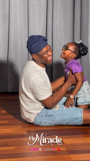 Adebimpe Oyebade Instagram - Bugatti challenge with our MY MIRACLE baby😅 Mia woke up in a new Bugatti but I didn’t.🤣 She actually tried, watch to the end to see.
You know the perfect way to end your day? By watching MY MIRACLE on MOBIMPE TV, you’ll love it, learn, enjoy and cry a little, it’s a full package. 👍