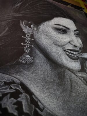 Aisha Siddiqui Instagram - A captivating portrait, radiating joy and warmth.  Her smile speaks volumes 🎨♥️
In frame - @officialaishasiddiqui 

#artist #portrait #art #arte #artofinstagram #painting #pahadan #uttarakhandi #sketch #sketchdaily #artgallery #artgram #artistsoninstagram