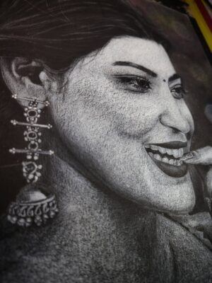 Aisha Siddiqui Instagram - A captivating portrait, radiating joy and warmth.  Her smile speaks volumes 🎨♥️
In frame - @officialaishasiddiqui 

#artist #portrait #art #arte #artofinstagram #painting #pahadan #uttarakhandi #sketch #sketchdaily #artgallery #artgram #artistsoninstagram
