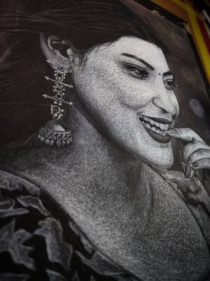 Aisha Siddiqui Instagram - A captivating portrait, radiating joy and warmth.  Her smile speaks volumes 🎨♥️
In frame - @officialaishasiddiqui 

#artist #portrait #art #arte #artofinstagram #painting #pahadan #uttarakhandi #sketch #sketchdaily #artgallery #artgram #artistsoninstagram