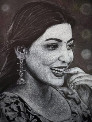 Aisha Siddiqui Instagram - A captivating portrait, radiating joy and warmth.  Her smile speaks volumes 🎨♥️
In frame - @officialaishasiddiqui 

#artist #portrait #art #arte #artofinstagram #painting #pahadan #uttarakhandi #sketch #sketchdaily #artgallery #artgram #artistsoninstagram