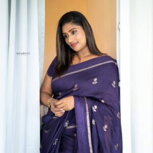 Akila Krishnan Instagram - 💜Peace of mind for five minutes, that's what I crave💜
Swipe ▶️
Saree @vistara_silks
Blouse @vibha_boutique_nkl
Photography 📸 @momentzstudio
Mua @theprincessmakeoverartistry
#trending #viral #instagram #explorepage #explore #love #instagood #fashion #reels #follow #trend #photography #like #india #instadaily #tiktok #followforfollowback #likeforlikes #fyp #foryou #trendingnow #memes #style #music #photooftheday #trendingreels #viralpost #reelsinstagram #model #likes