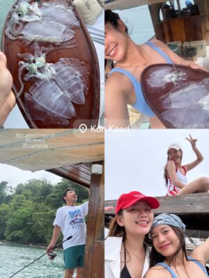Alisa Kunkwaeng Instagram - August Energy💖🏝️☀️ ตื่นเต้นได้ไปทะเล ไปติดเกาะในรอบปี ตื่นตี4 ขับรถไปขึ้นเรือ เจอพายุ เมาเรือ เมาสองแถว เมามอเตอร์ไซด์ พอมาถึงเกาะมีแดด ฝนนิดๆ เลยแช่น้ำตั้งแต่บ่ายๆจนเย็น ขากลับรูทเดิม สองแถว เรือ และขับกลับอีก 5 ชั่วโมง เพื่อนที่นั่งข้างๆหลับสบายสุด และอาหารอร่อยมาก แฮปปี้ ขนของไปเหมือนไป7 วัน 😂😂 อยากไปอีกแล้วอ่า
.
#kohkood #kohkoodisland #trad #beachvibe #islandvibes #มะปรางอลิสา