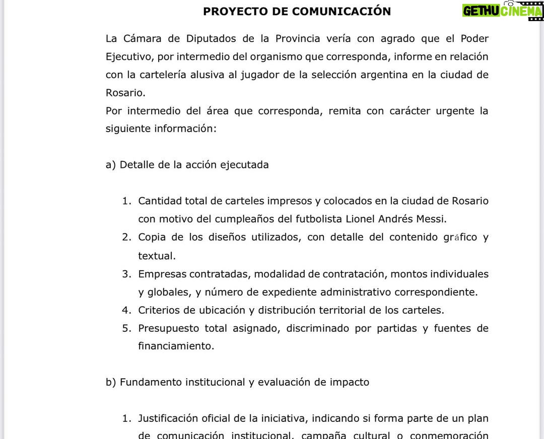 Amalia Granata - 1.7K Likes - Hoy presente un pedido de informe debido a que Santa Fe está llena de carteles de Feliz Cumpleaños a Messi pagados por todos los santafesinos. (No es contra Messi, al contrario, se merece eso y mucho más) Pero la provincia pasa por muchas necesidades y las prioridades del gobernador son desafortunadas.