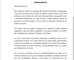 Amalia Granata Instagram - Hoy presente un pedido de informe debido a que Santa Fe está llena de carteles de Feliz Cumpleaños a Messi pagados por todos los santafesinos. (No es contra Messi, al contrario, se merece eso y mucho más) Pero la provincia pasa por muchas necesidades y las prioridades del gobernador son desafortunadas.