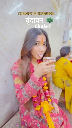 Amrita Khanal Instagram - Vrindavan chale? 🦚✨
#amritakhanal #amritafam #feelitreelit #feelkroreelkro #instagram #reels #foryou #explore #vrindavan #loveyouall