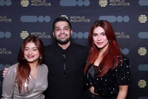 Anam Darbar Instagram - throwback to this fun after party with @world_aquatics 🎄
@world_aquatics @worldswimmingchampionships @bartergram.ai
#AQUABudapest24 #Swimming #Budapest #Hungary #WorldAquatics