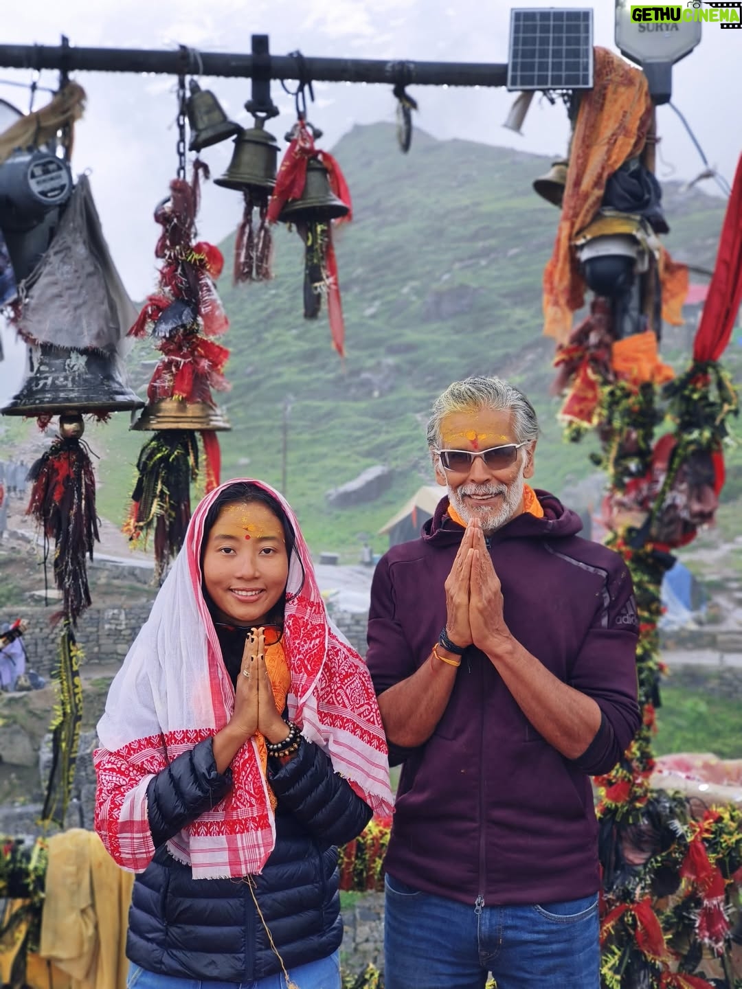 Ankita Konwar - 207.7K Likes - Trekked to Kedarnath from Chaumasi through Kham Bugyal over the 14000ft Hathni Col, what a beautiful journey 😀 
It was around 30kms to Kedarnath and we took 2 days to complete it!
The second day took us around 17 hrs through a steep climb and crossing ice and snow but the excitement of seeing Kedarnath temple at 1am in the morning took away all our tiredness !! Jai Shree Kedar ! Jai BholeNath ! Har Har Mahadev !!!!!!!!
