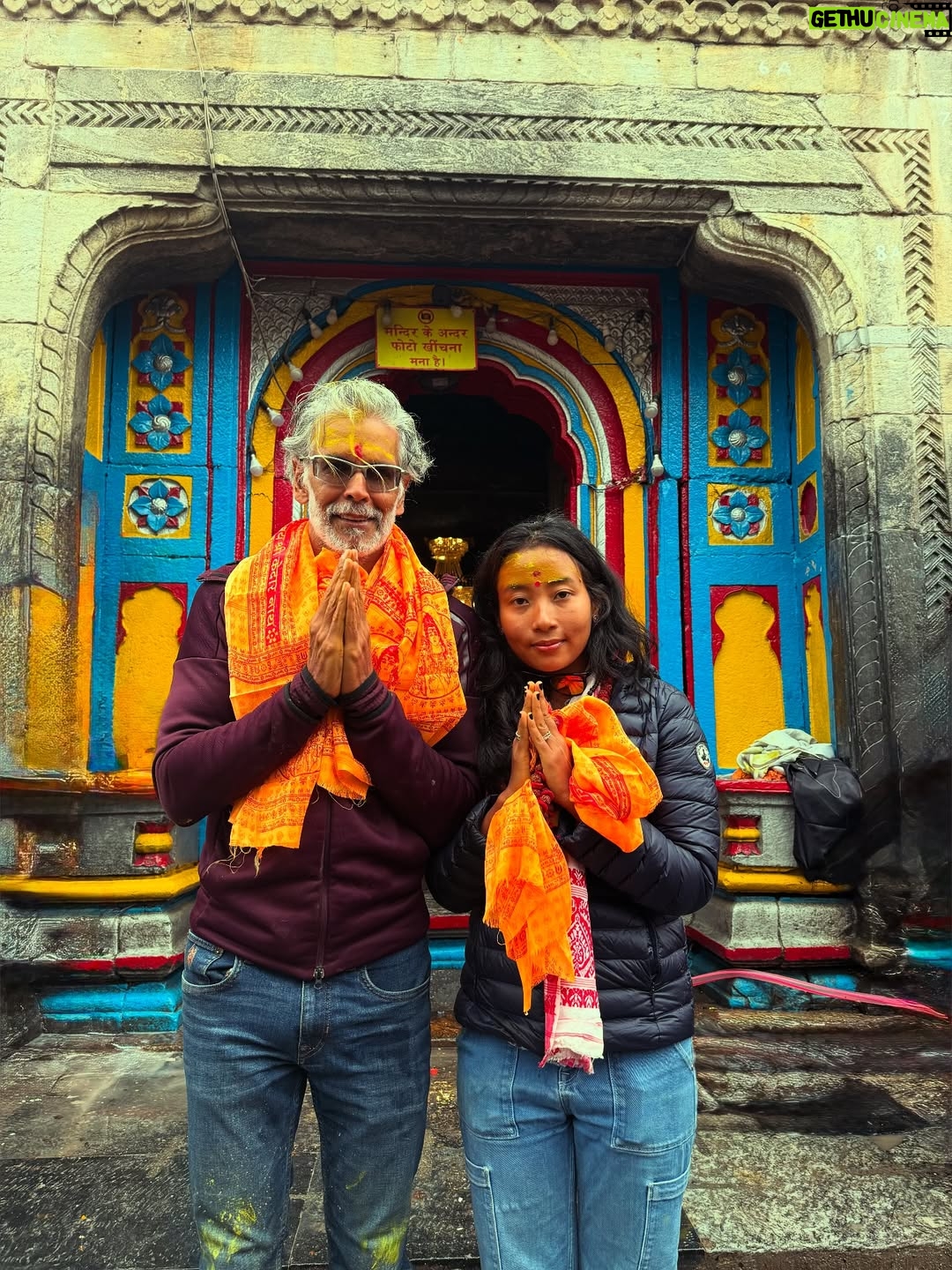 Ankita Konwar - 207.7K Likes - Trekked to Kedarnath from Chaumasi through Kham Bugyal over the 14000ft Hathni Col, what a beautiful journey 😀 
It was around 30kms to Kedarnath and we took 2 days to complete it!
The second day took us around 17 hrs through a steep climb and crossing ice and snow but the excitement of seeing Kedarnath temple at 1am in the morning took away all our tiredness !! Jai Shree Kedar ! Jai BholeNath ! Har Har Mahadev !!!!!!!!