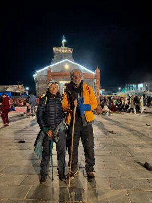 Ankita Konwar Instagram - Trekked to Kedarnath from Chaumasi through Kham Bugyal over the 14000ft Hathni Col, what a beautiful journey 😀 
It was around 30kms to Kedarnath and we took 2 days to complete it!
The second day took us around 17 hrs through a steep climb and crossing ice and snow but the excitement of seeing Kedarnath temple at 1am in the morning took away all our tiredness !! Jai Shree Kedar ! Jai BholeNath ! Har Har Mahadev !!!!!!!!