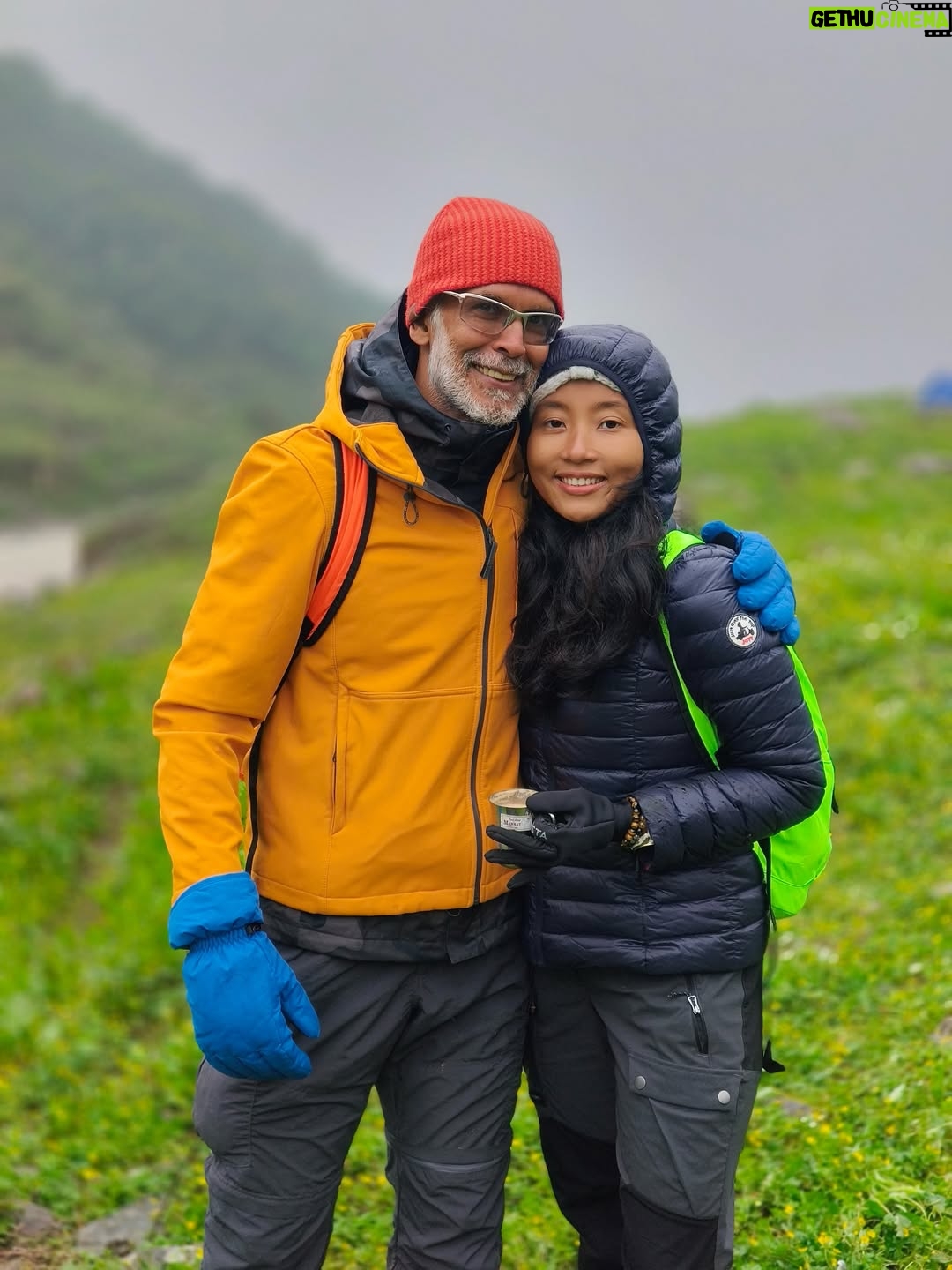 Ankita Konwar - 207.7K Likes - Trekked to Kedarnath from Chaumasi through Kham Bugyal over the 14000ft Hathni Col, what a beautiful journey 😀 
It was around 30kms to Kedarnath and we took 2 days to complete it!
The second day took us around 17 hrs through a steep climb and crossing ice and snow but the excitement of seeing Kedarnath temple at 1am in the morning took away all our tiredness !! Jai Shree Kedar ! Jai BholeNath ! Har Har Mahadev !!!!!!!!